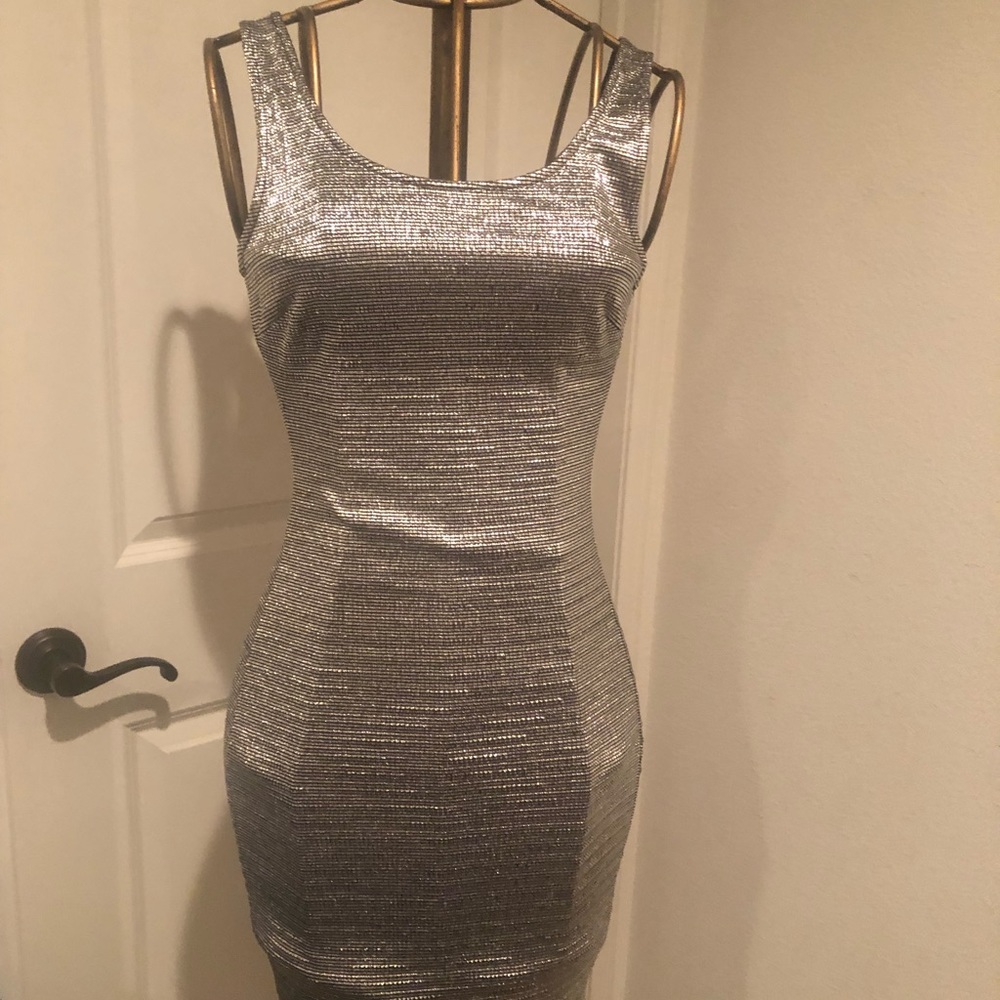 Silver sleeveless dress